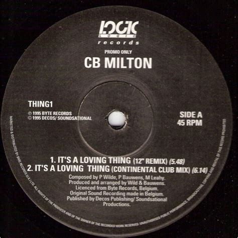 CB Milton – It's A Loving Thing Lyrics .